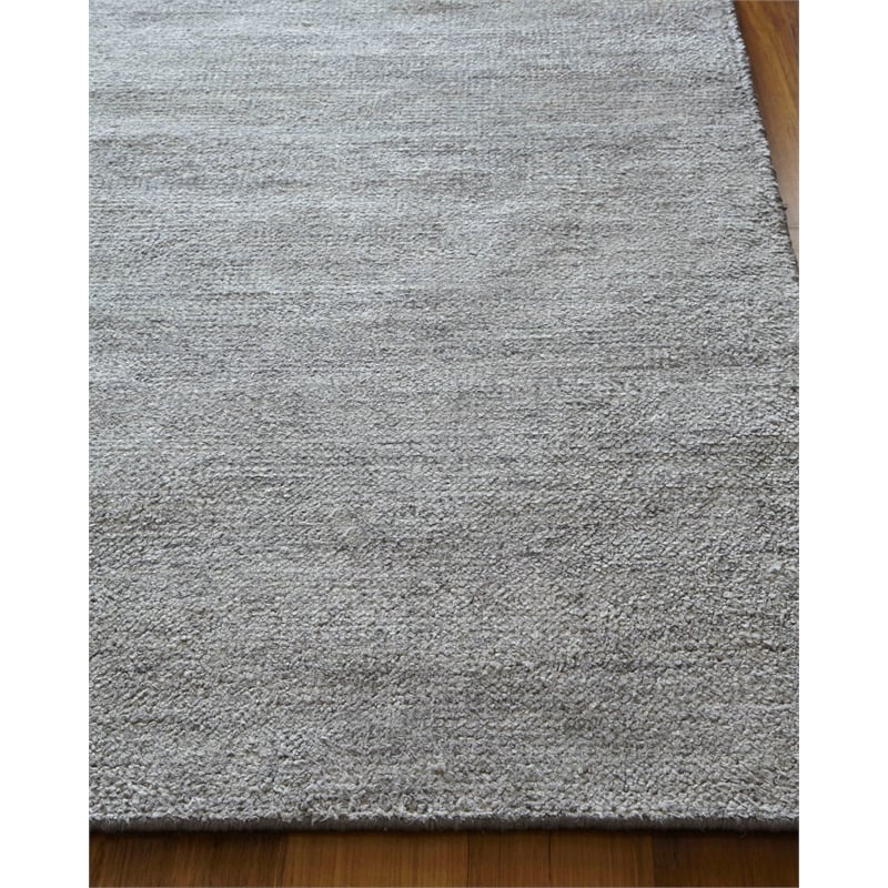 Perry Handloomed Bamboo Silk Gray 14'x18' Area Rug