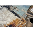 Picasso Hand-Knotted Wool/Silk Blue 10'x14' Area Rug