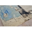 Picasso Hand-Knotted Wool/Silk Blue 9'x12' Area Rug