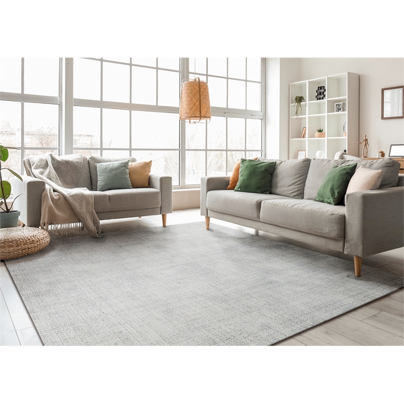 Poliforma Handloomed Polyester Charcoal 10'x14' Area Rug