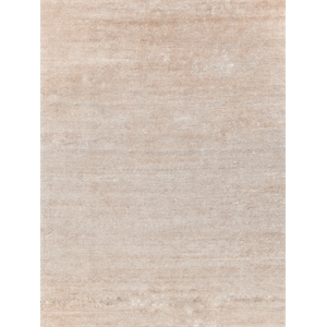 Plush Hand-Knotted Bamboo Silk/Mohair Light Beige 9'x12' Area Rug
