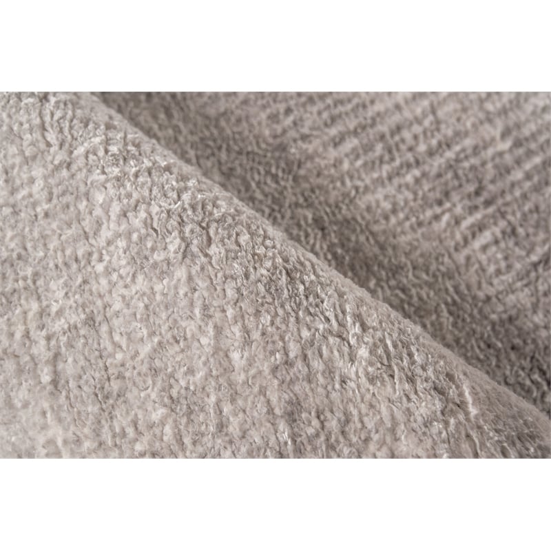 Plush Hand-Knotted Bamboo Silk/Mohair Light Silver 12'x15' Area Rug