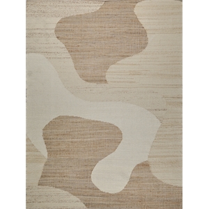 Pompano Flatweave Wool/Jute Ivory/Beige 6'x9' Area Rug