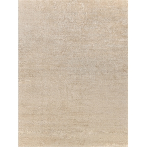 Plush Hand-Knotted Bamboo Silk/Mohair Ivory 10'x14' Area Rug