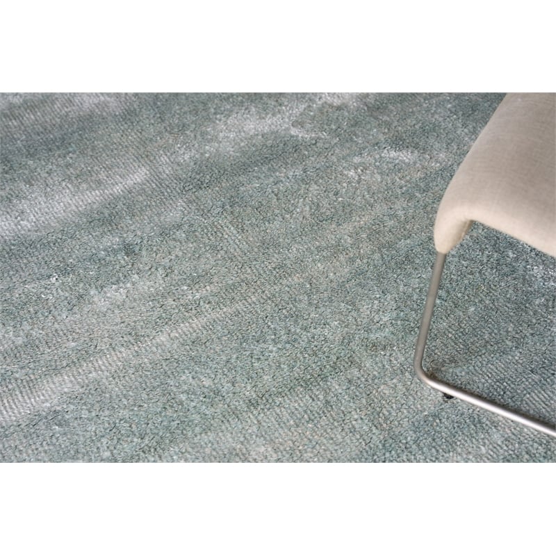 Plush Hand-Knotted Bamboo Silk/Mohair Gray 12'x15' Area Rug