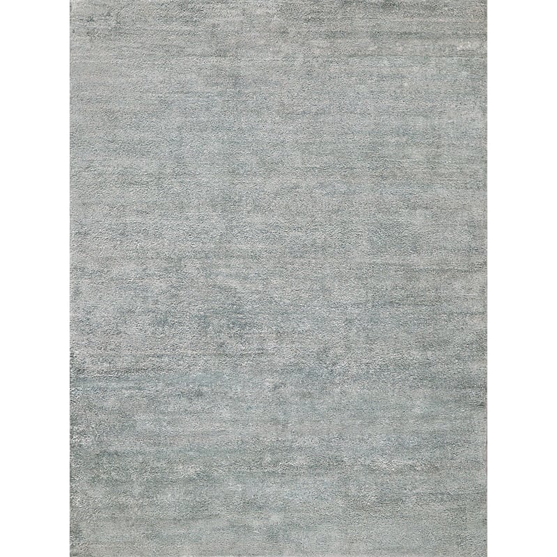 Plush Hand-Knotted Bamboo Silk/Mohair Gray 12'x15' Area Rug