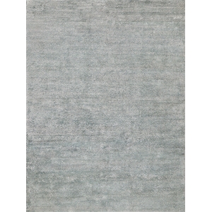 Plush Hand-Knotted Bamboo Silk/Mohair Gray 12'x15' Area Rug