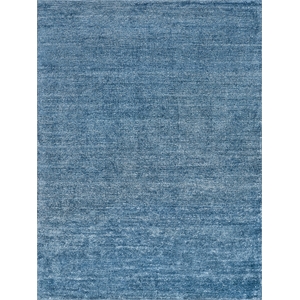 Plush Hand-Knotted Bamboo Silk/Wool Light Blue 10'x14' Area Rug
