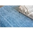 Plush Hand-Knotted Bamboo Silk/Wool Light Blue 2'x3' Area Rug