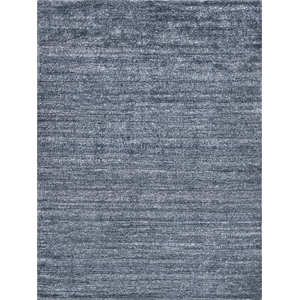 Plush Hand-Knotted Bamboo Silk/Wool Charcoal 12'x15' Area Rug
