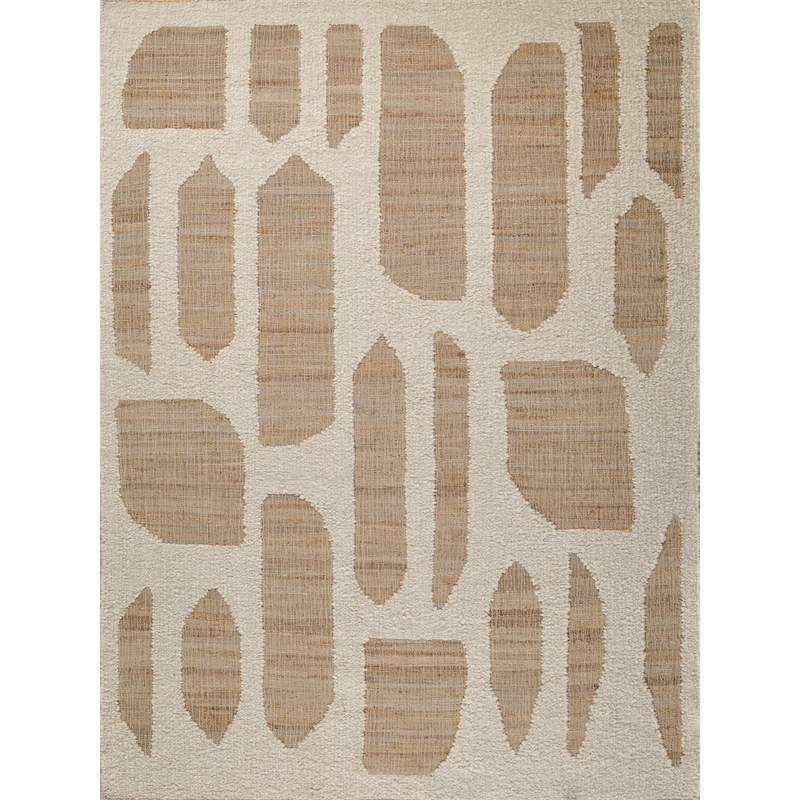 Pompano Flatweave Wool/Jute Ivory/Beige 8'x10' Area Rug