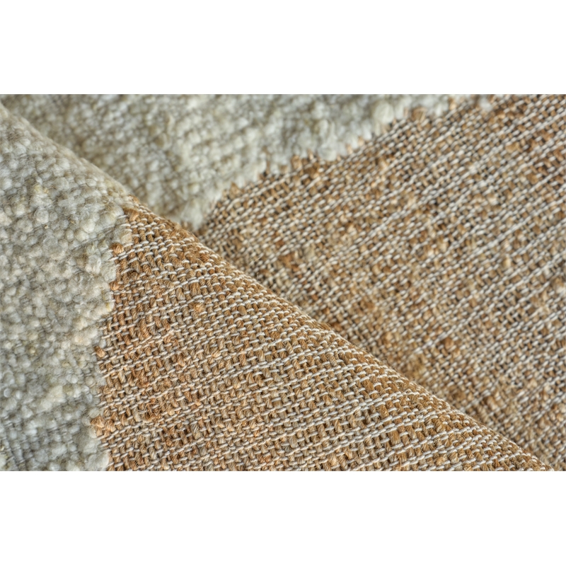 Pompano Flatweave Wool/Jute Ivory/Beige 10'x14' Area Rug