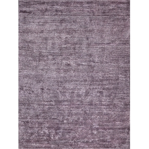 Plush Hand-Knotted Bamboo Silk/Mohair Deep Mauve 2'x3' Area Rug