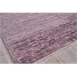 Plush Hand-Knotted Bamboo Silk/Mohair Deep Mauve 9'x12' Area Rug