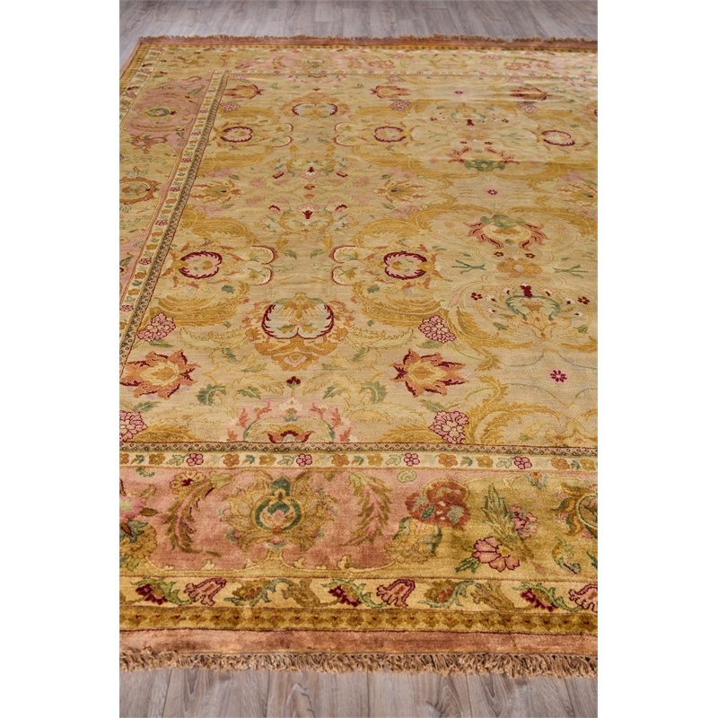 Polonaise Hand-Knotted New Zealand Wool Beige/Peach 15'x20' Area Rug
