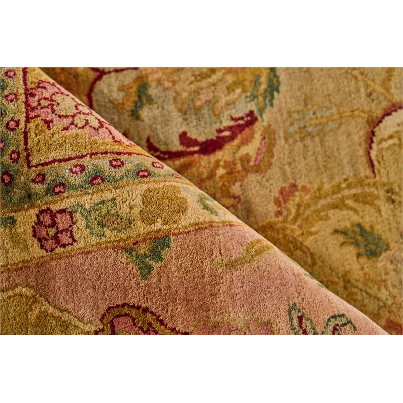 Polonaise Hand-Knotted New Zealand Wool Beige/Peach 15'x20' Area Rug