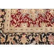 Polonaise Hand-Knotted New Zealand Wool Burgundy 9'x12' Area Rug