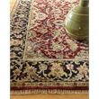 Polonaise Hand-Knotted New Zealand Wool Burgundy 9'x12' Area Rug