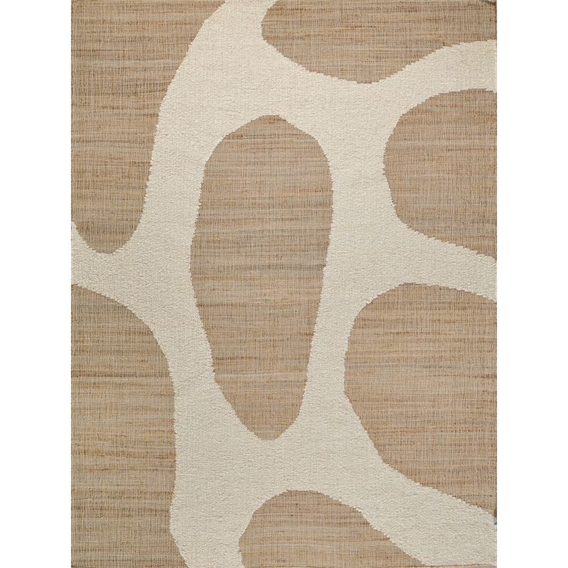 Pompano Flatweave Wool/Jute Ivory/Beige 9'x12' Area Rug
