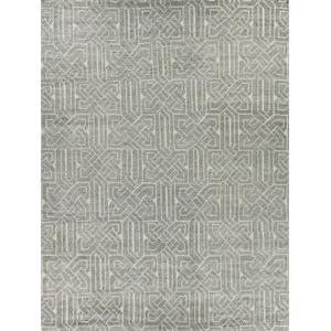 Prague Hand-Knotted New Zealand Wool Aqua 12'x15' Area Rug