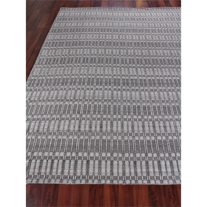 Provident Handloomed Wool/Bamboo Silk Dark Gray 10'x14' Area Rug