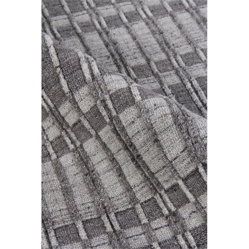 Provident Handloomed Wool/Bamboo Silk Dark Gray 10'x14' Area Rug