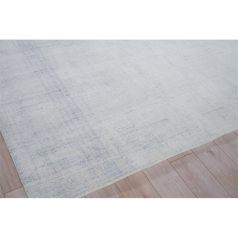 Poliforma Handloomed Polyester Light Blue 14'x18' Area Rug