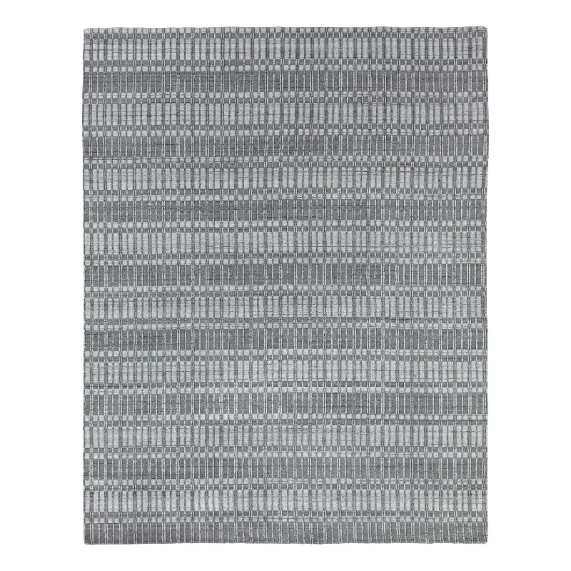 Provident Handloomed Wool/Bamboo Silk Dark Gray 9'x12' Area Rug