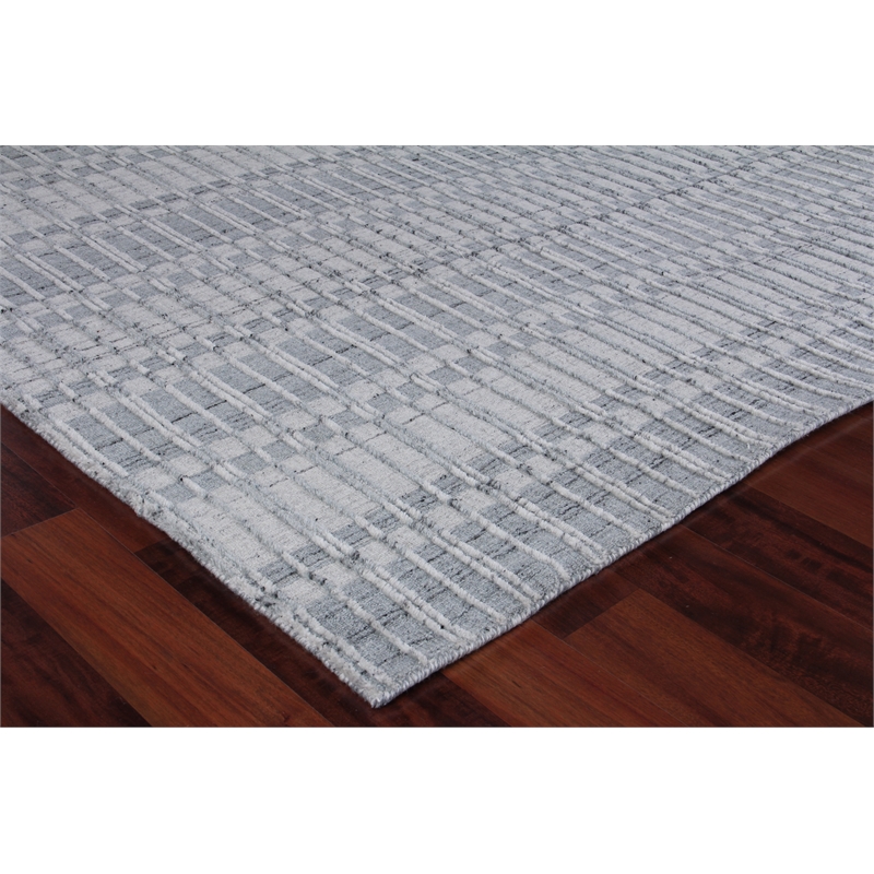 Provident Handloomed Wool/Bamboo Silk Silver 6'x9' Area Rug