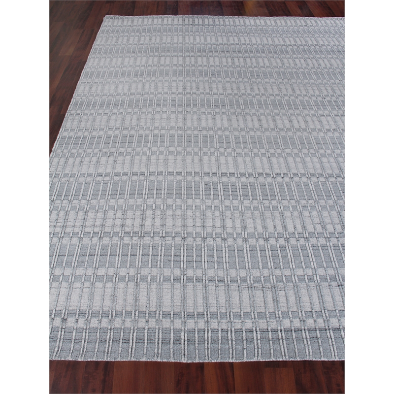 Provident Handloomed Wool/Bamboo Silk Silver 6'x9' Area Rug