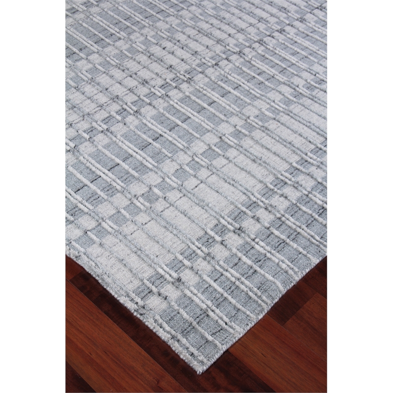 Provident Handloomed Wool/Bamboo Silk Silver 6'x9' Area Rug