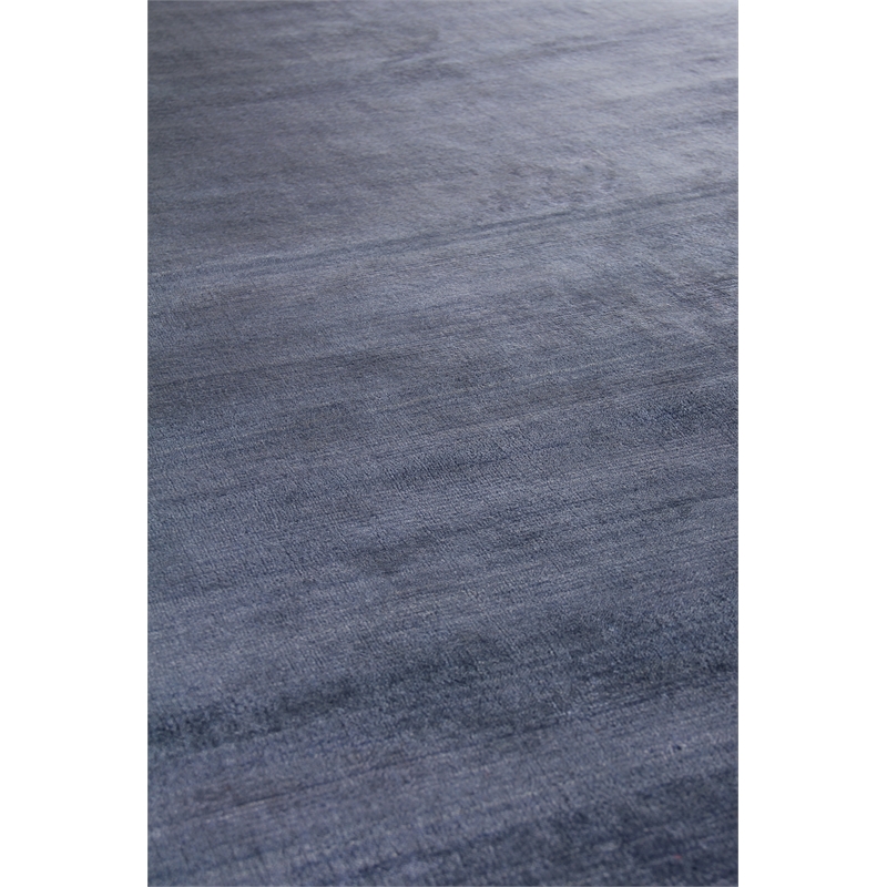 Purity Handloomed Bamboo Silk Royal Blue 10'x14' Area Rug