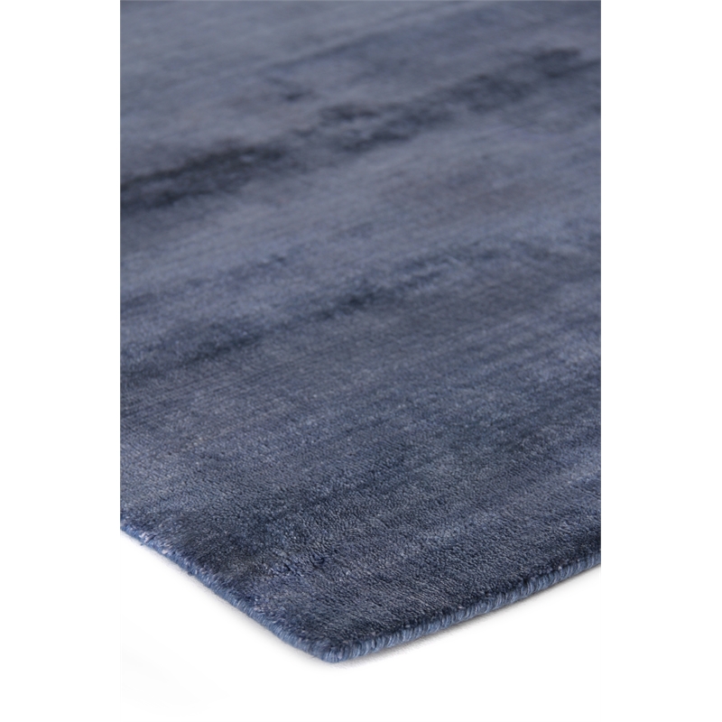 Purity Handloomed Bamboo Silk Royal Blue 6'x9' Area Rug