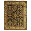 Polonaise Hand-Knotted New Zealand Wool Black 8'x8' Round Area Rug