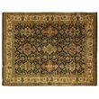 Polonaise Hand-Knotted New Zealand Wool Black 8'x8' Round Area Rug