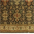 Polonaise Hand-Knotted New Zealand Wool Black 8'x8' Round Area Rug