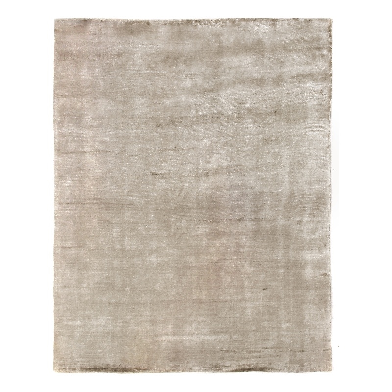 Purity Handloomed Bamboo Silk Light Green/Ivory 8'x10' Area Rug