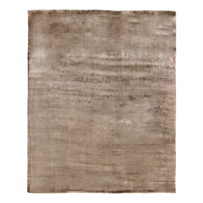 Purity Handloomed Bamboo Silk Brown 8'x10' Area Rug