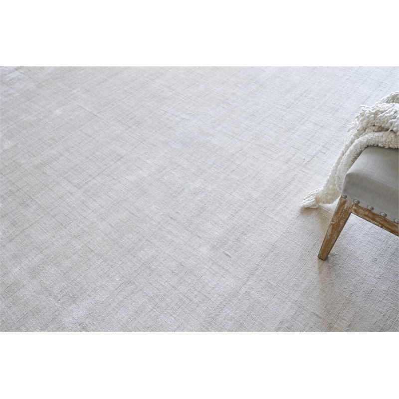 Purity Handloomed Bamboo Silk Ivory 10'x14' Area Rug