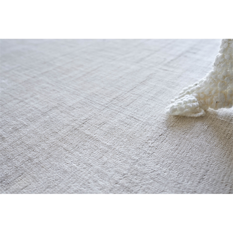 Purity Handloomed Bamboo Silk Ivory 10'x14' Area Rug