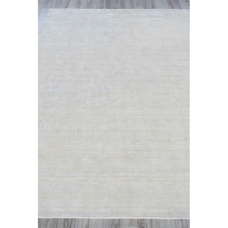Purity Handloomed Bamboo Silk Ivory 6'x9' Area Rug