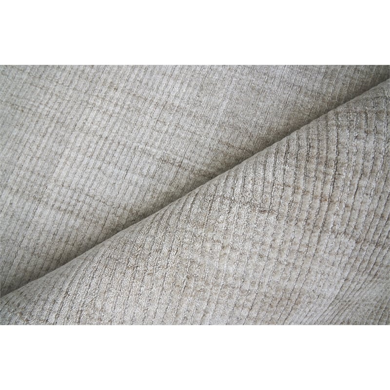 Robin Handloomed Bamboo Silk/Wool Light Beige 2'x3' Area Rug