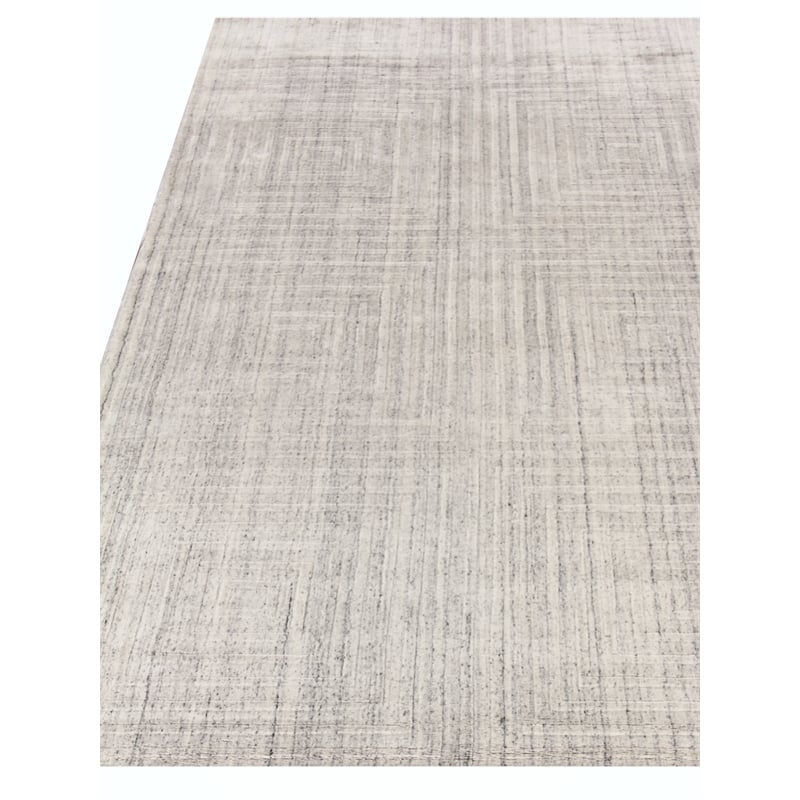 Robin Embossed Handloomed Bamboo Silk/Wool White 12'x15' Area Rug