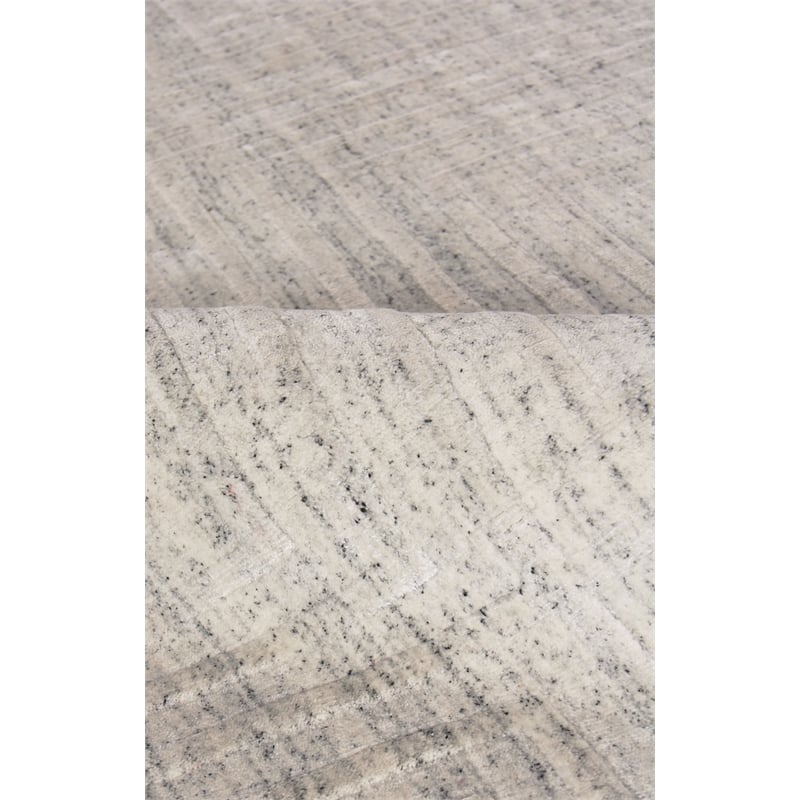 Robin Embossed Handloomed Bamboo Silk/Wool White 12'x15' Area Rug