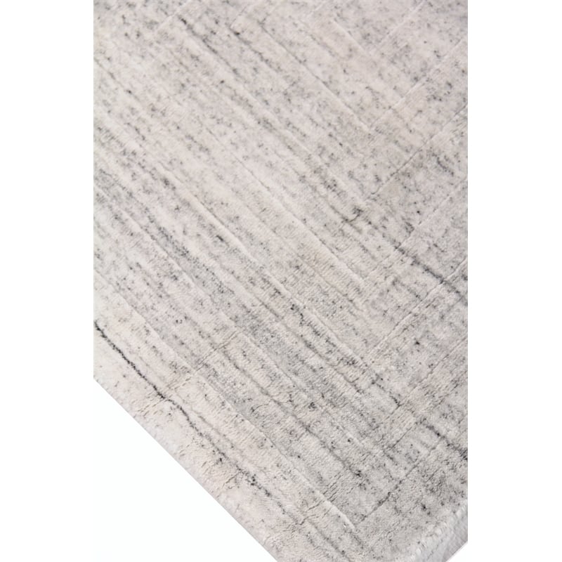 Robin Embossed Handloomed Bamboo Silk/Wool White 12'x15' Area Rug