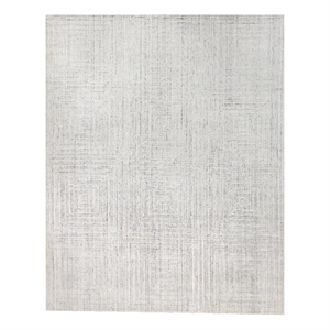 Robin Embossed Handloomed Bamboo Silk/Wool White 12'x15' Area Rug
