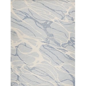 Rio Hand-Tufted New Zealand Wool Blue/Ivory 14'x18' Area Rug
