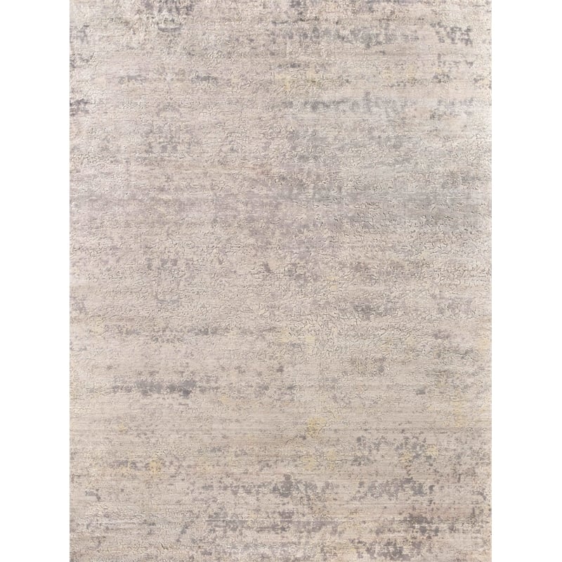 Reflections Handloomed Bamboo Silk Silver/Gray/Yellow 8'x10' Area Rug