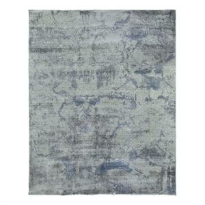 Reflections Handloomed Bamboo Silk Gray/Blue 10'x14' Area Rug