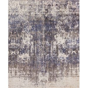 Reflections Handloomed Bamboo Silk Blue/Multi 6'x9' Area Rug